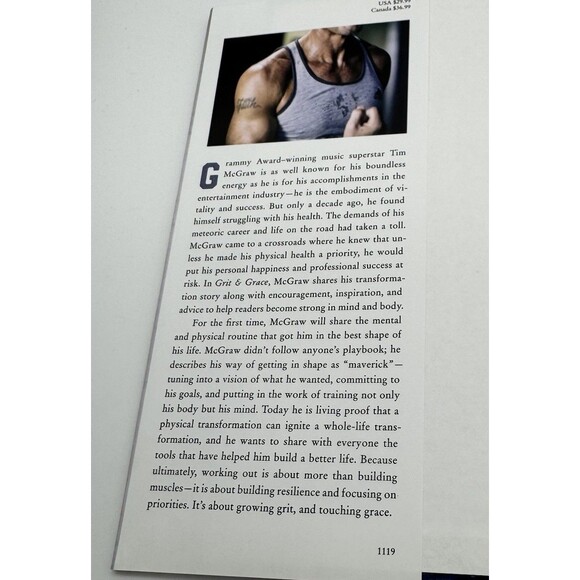 Grit & Grace: Train the Mind, Train the Body, Own Your Life Tim McGraw - Picture 2 of 6
